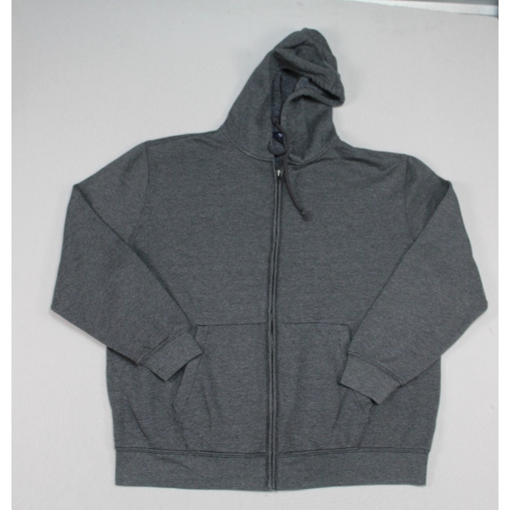 Gap Men Gray Hooded sweater Long Sleeve Full Zip Casual Size XXL